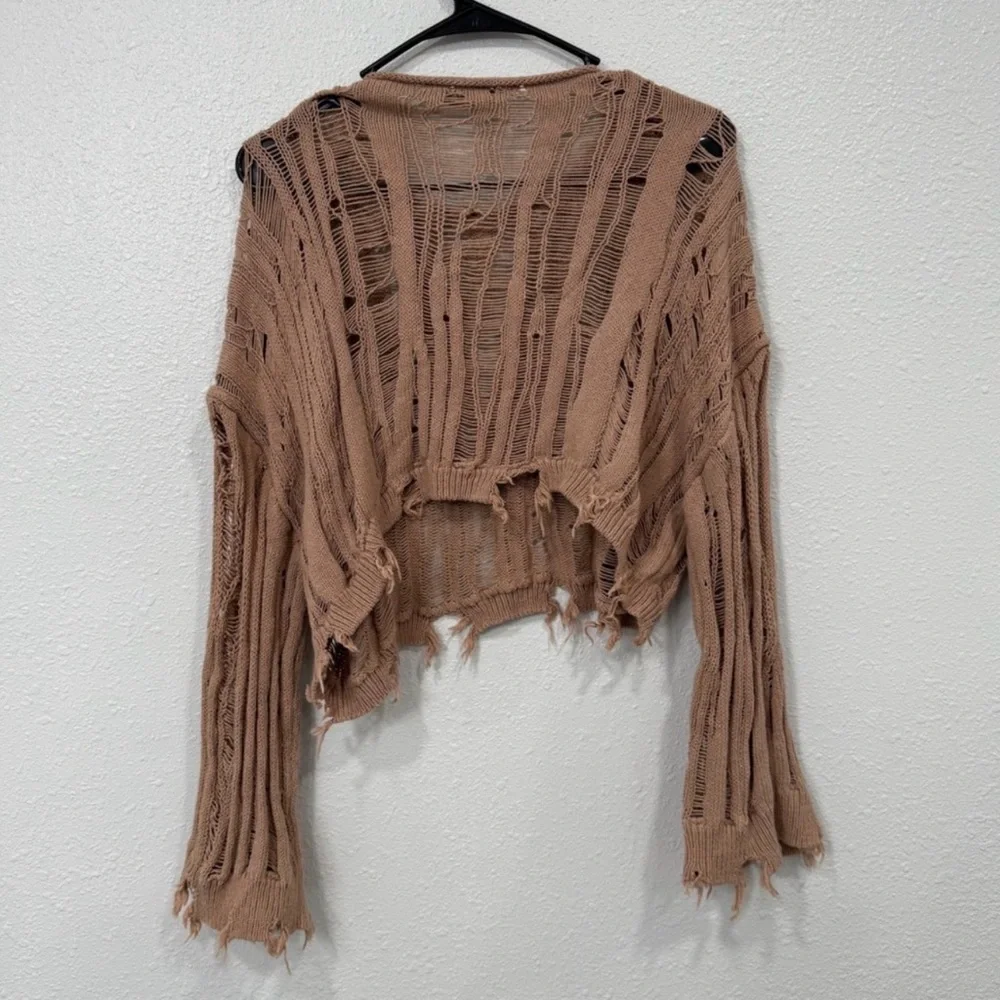 Zara cropped knit sweater Medium - Picture 2 of 3